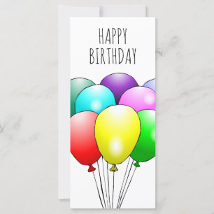 Colourful Happy Birthday Balloons