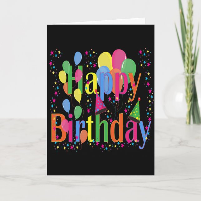 Colourful Happy Birthday Card (Front)