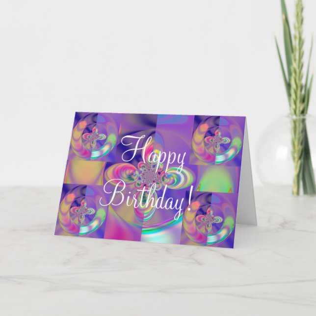 Colourful Happy Birthday! Card (Front)