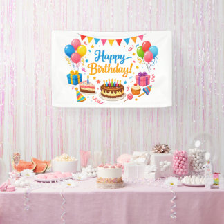 Colourful Happy Birthday Celebration Banner