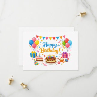 Colourful Happy Birthday Celebration Save The Date