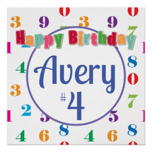 Colourful Happy Birthday Child's Poster