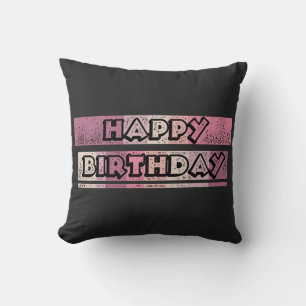 colourful happy birthday cushion