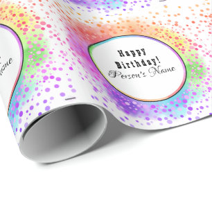 Colourful Happy Birthday Gift Wrap - HAMbyWG