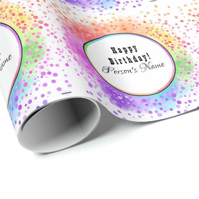 Colourful Happy Birthday Gift Wrap - HAMbyWG (Roll Corner)