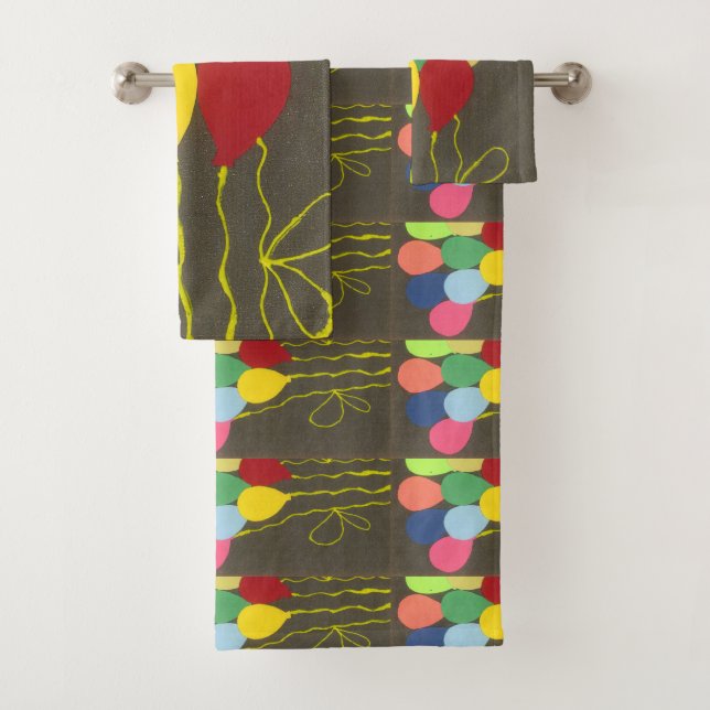 Colourful Happy Birthday Package Bath Towel Set (Insitu)