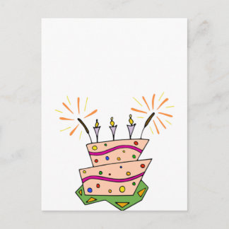 Colourful Happy Birthday Postcard