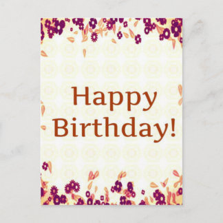Colourful Happy Birthday Postcard