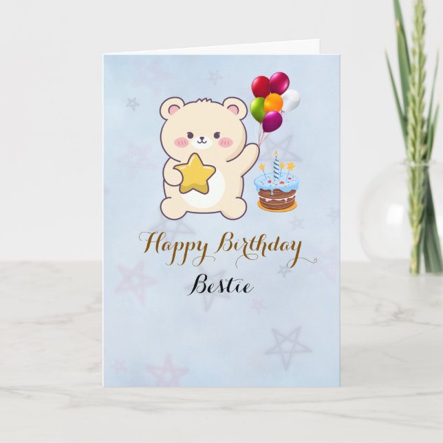 Colourful Happy Birthday Wishes Card  (Front)