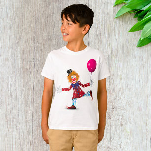 Colourful Happy Clown with Balloon Fun Circus T-Shirt