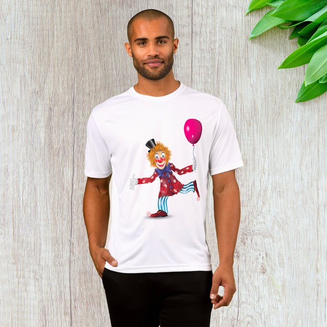 Colourful Happy Clown with Balloon Fun Circus  T-Shirt (Creator Uploaded)