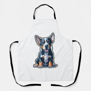 Colourful Happy Doberman Puppy Apron