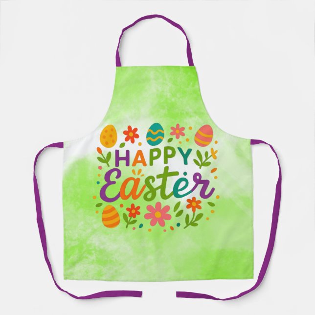 Colourful Happy Easter   Apron (Front)