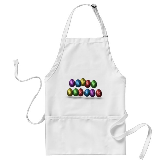 Colourful Happy Easter Eggs Standard Apron (Front)