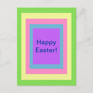 Colourful Happy Easter Holiday Postcard