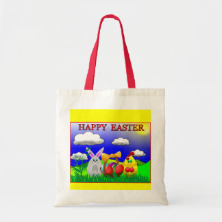 Colourful Happy Easter Tote Bag