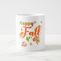 Colourful Happy Fall Y'all with Autumn Leaves