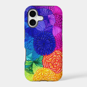 Colourful Happy Floral Rainbow Pattern