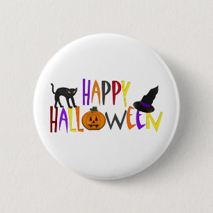 Colourful Happy Halloween 6 Cm Round Badge