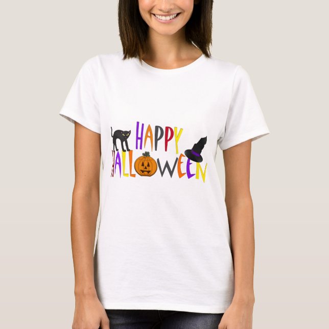 Colourful Happy Halloween T-Shirt (Front)