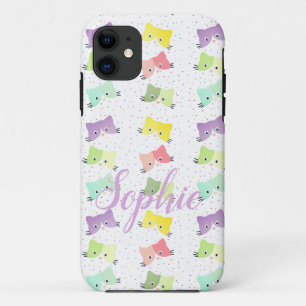 Colourful Happy Kittens Pattern Case-Mate iPhone Case