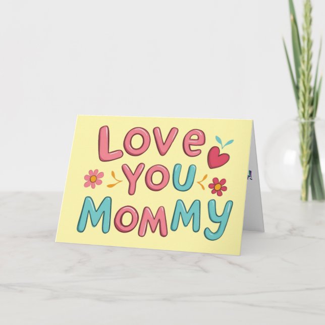 Colourful Happy Mother's Day Greeting Card (Front)