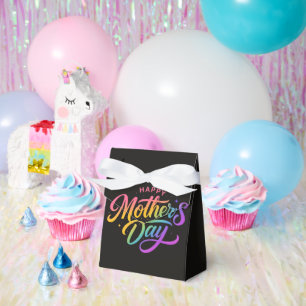 Colourful Happy Mother's Day Rainbow Calligraphy Favour Box