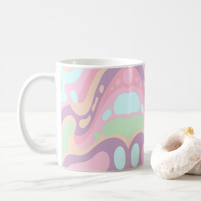 Colourful Happy Pastel Mug (With Donut)