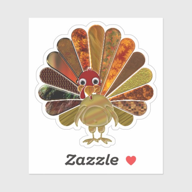 Colourful Happy Thanksgiving Turkey (Sheet)