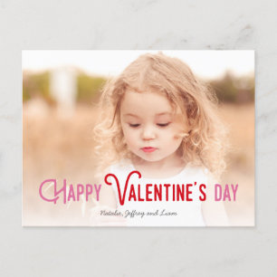 Colourful Happy Valentine's Day Full Photo Card