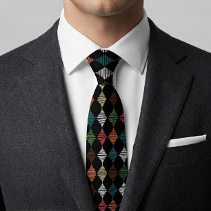 Colourful Harlequin Diamond Tie
