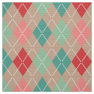 Colourful Harlequin Geometric Pattern 3 Fabric