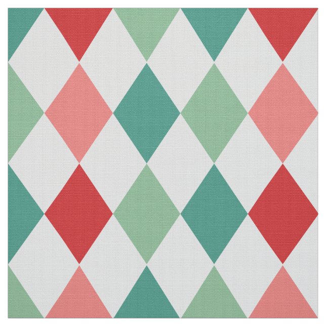 Colourful Harlequin Geometric Pattern Fabric (Swatch)