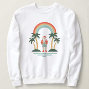 Colourful Hawaiian Santa Christmas Sweatshirt
