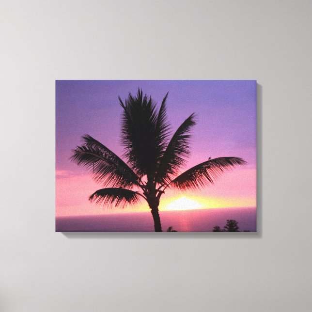 Colourful Hawaiian Sunset Canvas Print (Front)