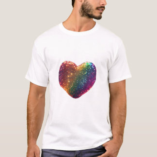 colourful heart design T-Shirt