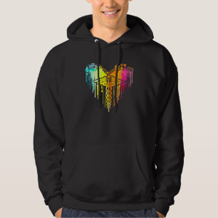 Colourful Heart Nurse Er Rn Cdn Medical Nurse Stud Hoodie