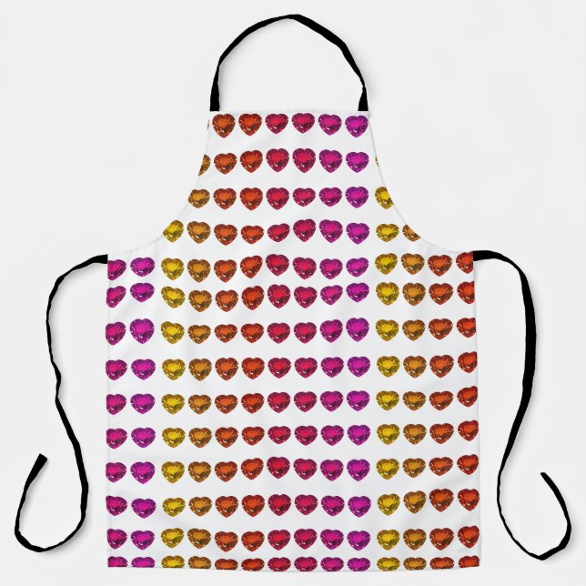 Colourful Heart Pattern – Fun & Playful Design Apron (Front)