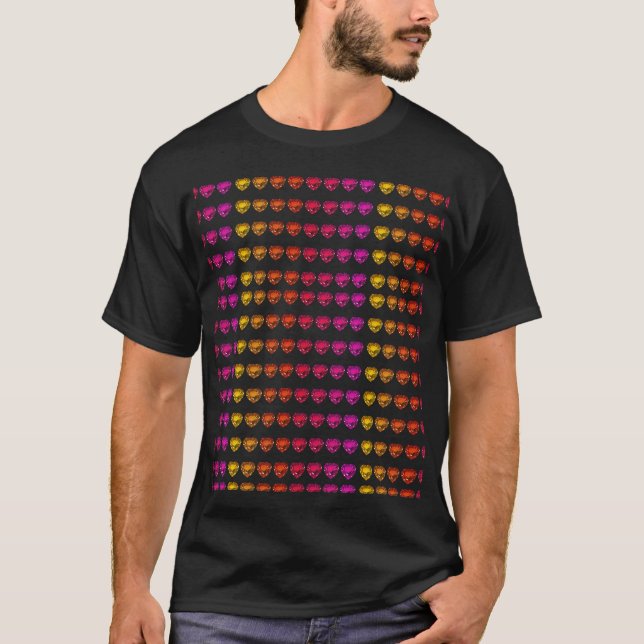 Colourful Heart Pattern – Fun & Playful Design T-Shirt (Front)