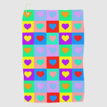 Colourful Heart Pattern Pop Art