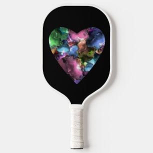 Colourful Heart Pickleball Paddle Game