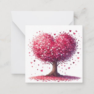 Colourful Heart Shaped Tree Card