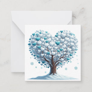 Colourful Heart Shaped Tree Card