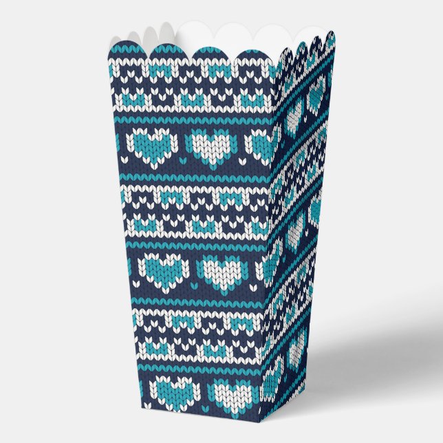 Colourful heart shapes pattern 10 favour box (Front)