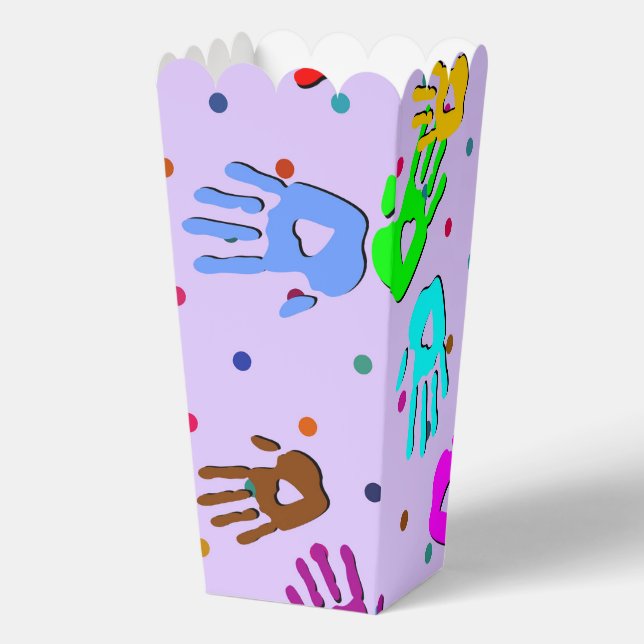 Colourful heart shapes pattern 7 favour box (Front)