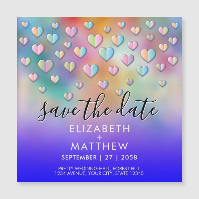 Colourful Heart Speckles Design (Front)