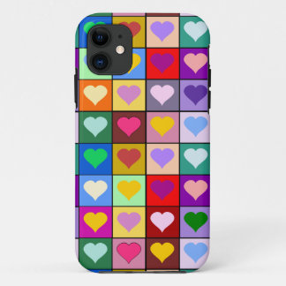 Colourful Heart Squares Case-Mate iPhone Case