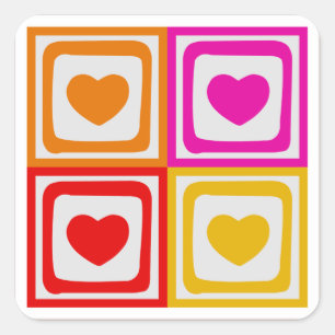 Colourful Heart Sticker