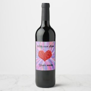 Colourful Heart Wine Label