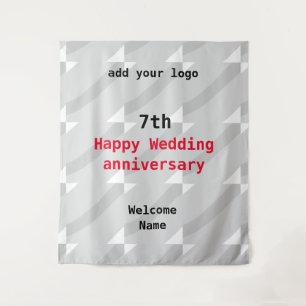 colourful  heart years happy wedding anniversary t tapestry